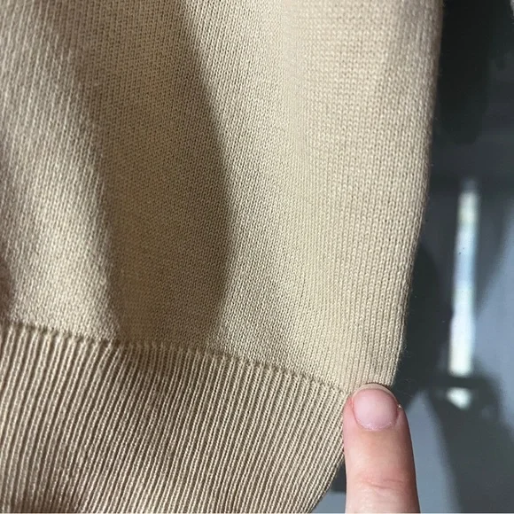 Strut & Bolt Tan Dramatic Statement Ruffle Sleeve Top Women's L Mob Wife - Picture 7 of 13